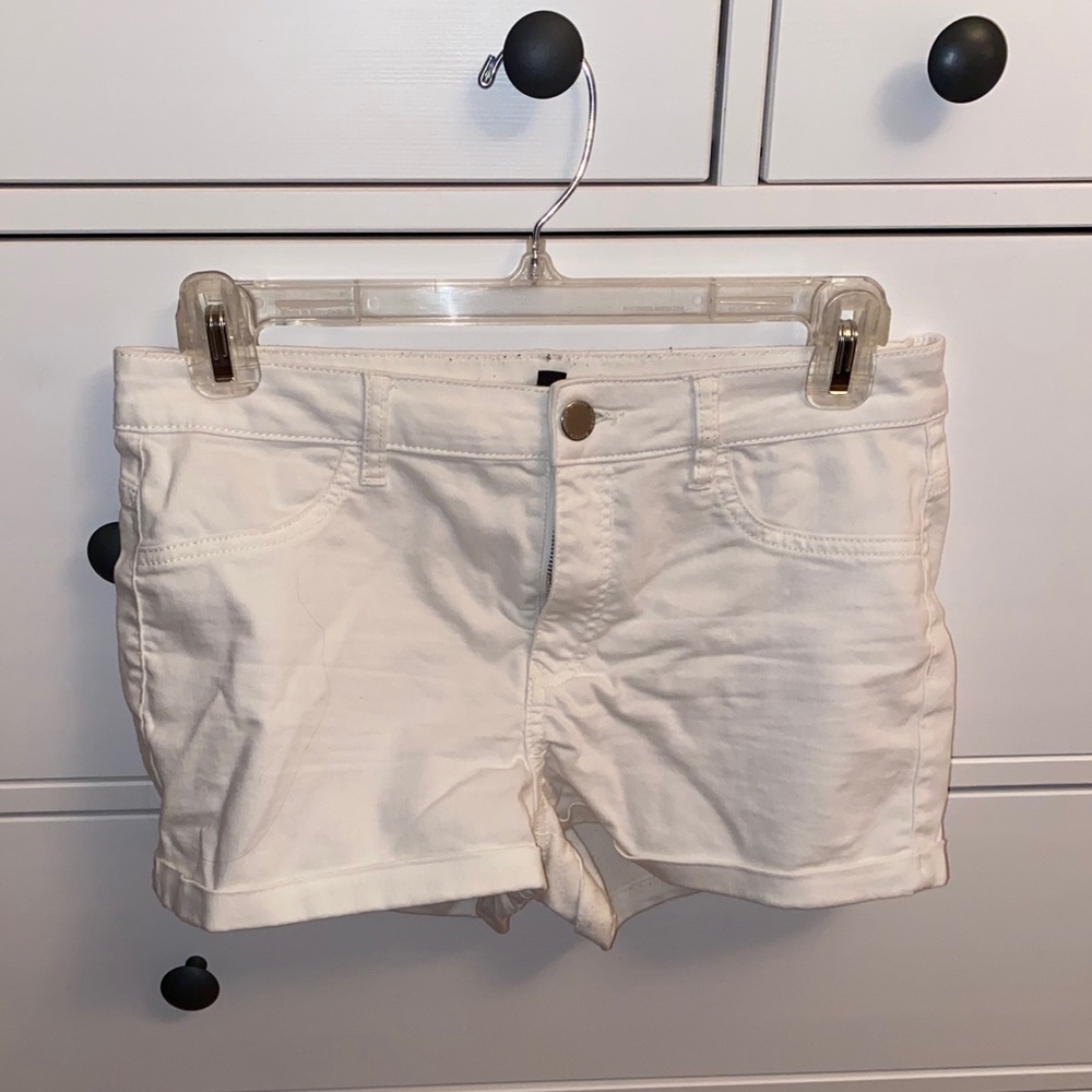 H&M white jean shorts